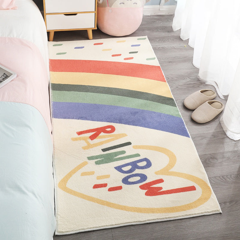 Avtoit | Casual abstract patterned rug Multicolored cotton blend rug pet-friendly washable indoor rug for bedroom