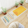 Avtoit | Casual abstract patterned rug Multicolored cotton blend rug pet-friendly washable indoor rug for bedroom