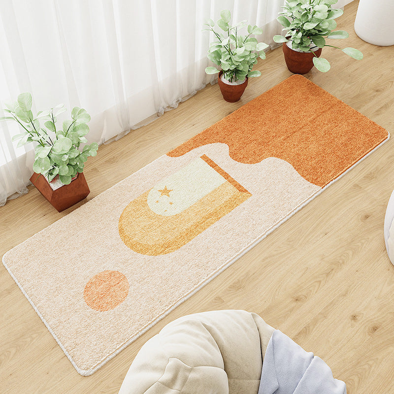 Avtoit | Casual abstract patterned rug Multicolored cotton blend rug pet-friendly washable indoor rug for bedroom