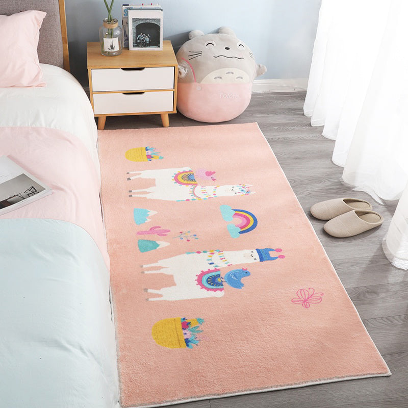 Avtoit | Beautiful Relaxation Carpet Multicolored Cartoon Animal Print Carpet Pet Friendly Easy Care Area Rug for the Children's Room