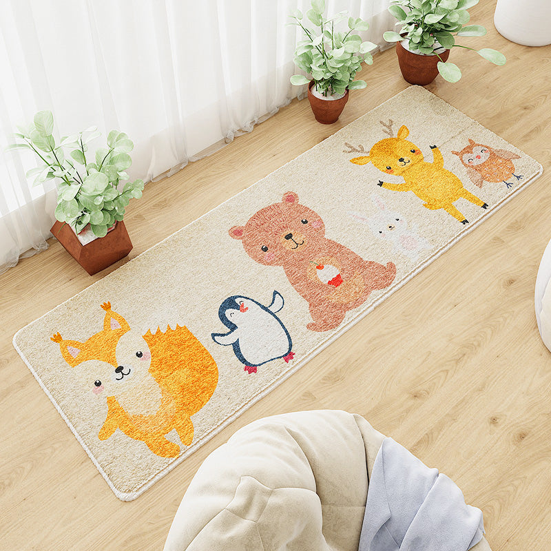 Avtoit | Beautiful Relaxation Carpet Multicolored Cartoon Animal Print Carpet Pet Friendly Easy Care Area Rug for the Children's Room