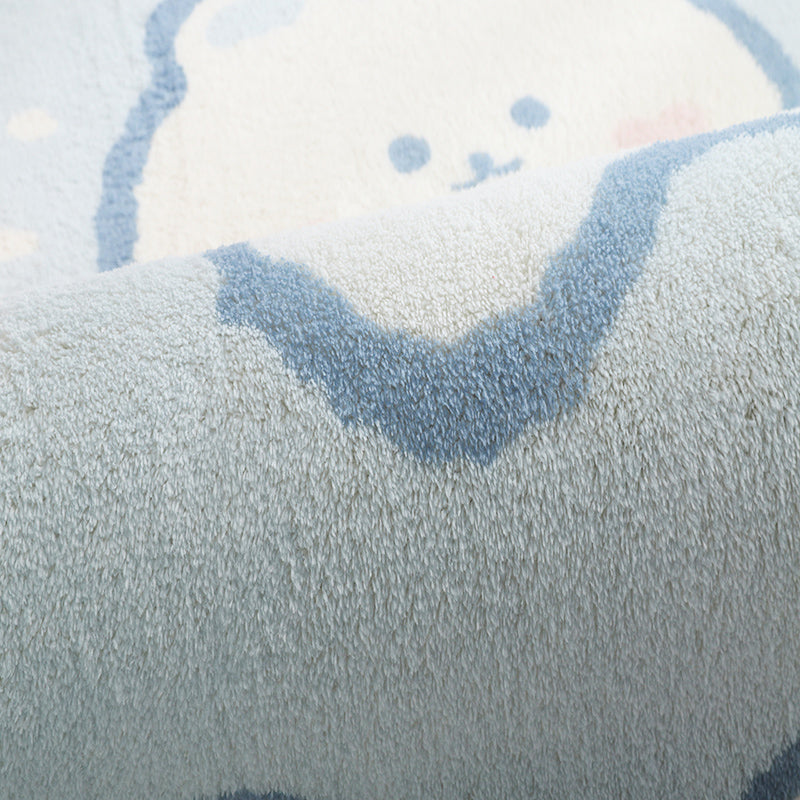 Avtoit | Relaxing Cartoon Bear Print Rug Multicolored Cotton Blend Rug Machine Washable Pet-Friendly Rug for Kids Room
