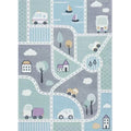 Avtoit | Simple Children's Room Carpet Multicolored Cartoon Animal Area Rug Cotton Blend Pet Friendly Washable Rug