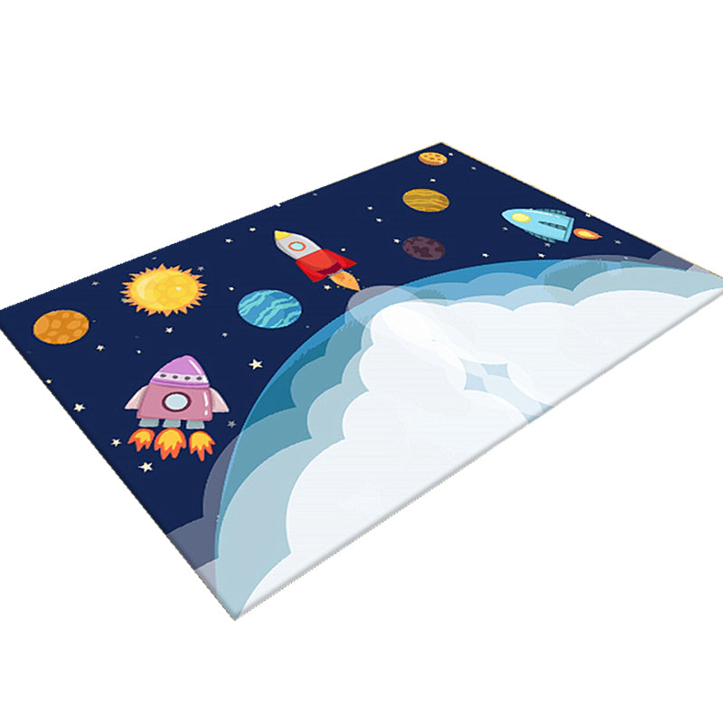 Avtoit | Multi-Color Children's Room Rug Cute Cartoon Animal Print Rug Polyester Pet-Friendly Easy Care Area Rug