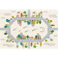 Avtoit | Casual Cartoon Patterned Rug Multicolored Cotton Blend Rug Non-Slip Back Easy Care Rug for the Bedroom