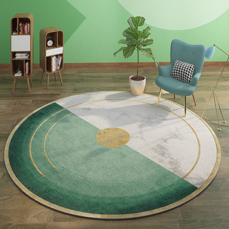 Avtoit | Casual Minimalist Area Rug Multi-color Geometric Pattern Carpet Anti-slip Backing Carpet for Bedroom