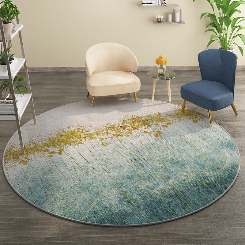 Avtoit | Casual Minimalist Area Rug Multi-color Geometric Pattern Carpet Anti-slip Backing Carpet for Bedroom