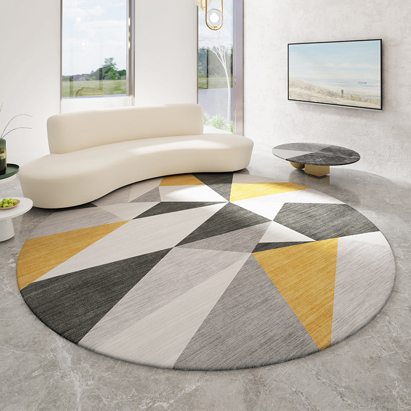Avtoit | Casual Minimalist Area Rug Multi-color Geometric Pattern Carpet Anti-slip Backing Carpet for Bedroom