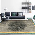 Avtoit | Multi-colored room rug Contemporary geo print rug polyester machine washable pet friendly indoor rug