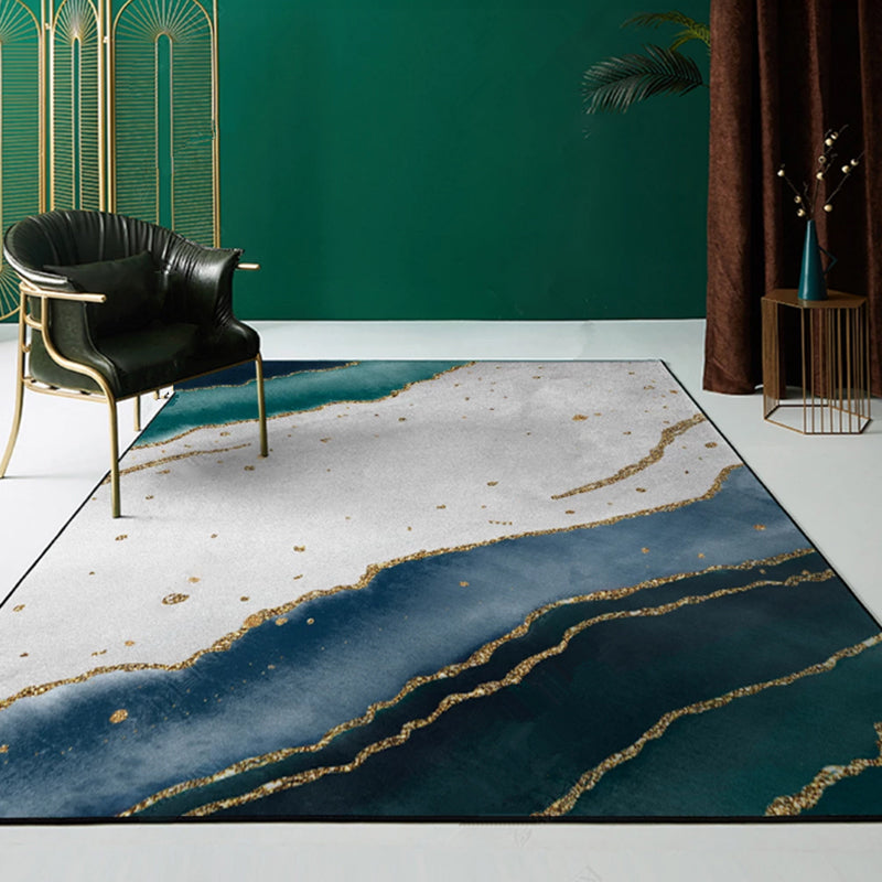 Avtoit | Multi-colored room rug Contemporary geo print rug polyester machine washable pet friendly indoor rug