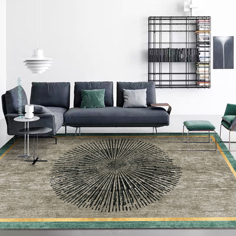 Avtoit | Multi-colored room rug Contemporary geo print rug polyester machine washable pet friendly indoor rug