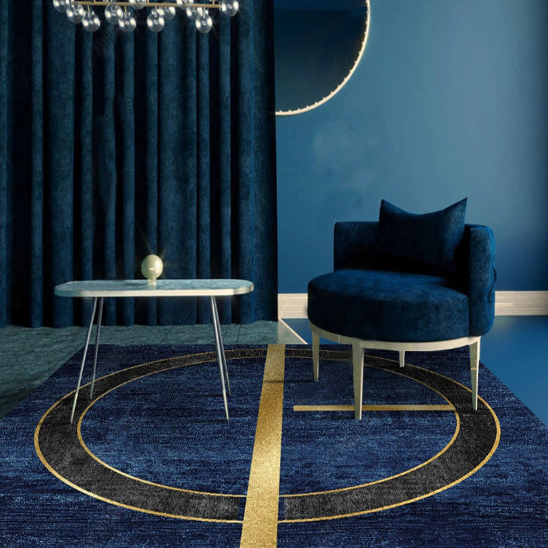 Avtoit | Novelty Bedroom Carpet Multi-Colored Geometric Print Indoor Carpet Synthetic Non-Slip Back Washable Carpet