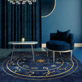 Avtoit | Novelty Bedroom Carpet Multi-Colored Geometric Print Indoor Carpet Synthetic Non-Slip Back Washable Carpet