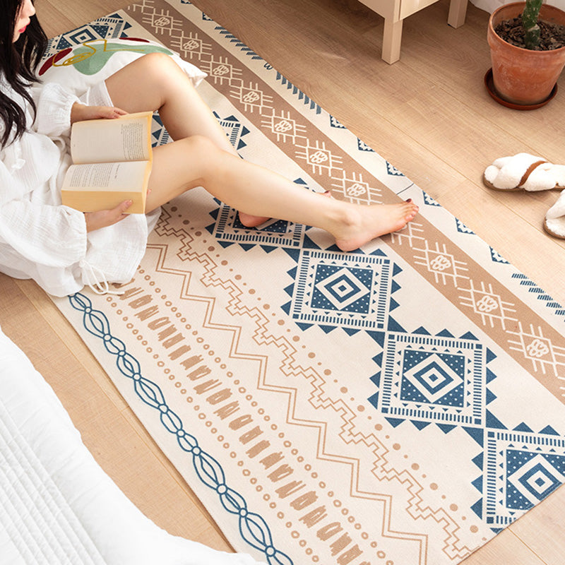 Avtoit | Southwest Bedroom Carpet Multi Color Tribal Pattern Area Rug Cotton Blend Machine Washable Stain Resistant Rug