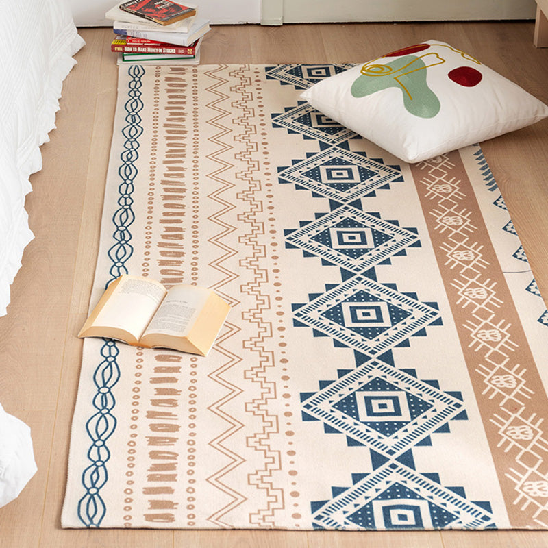 Avtoit | Southwest Bedroom Carpet Multi Color Tribal Pattern Area Rug Cotton Blend Machine Washable Stain Resistant Rug