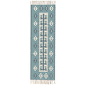 Avtoit | Moroccan Rug Multicolored Tribe Totem Rug Cotton Blend Washable Handcrafted Rug with Fringes
