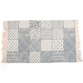 Avtoit | Retro Bedroom Rug Multicolored Geometric Print Area Rug Fabric Machine Washable Carpet with Fringe