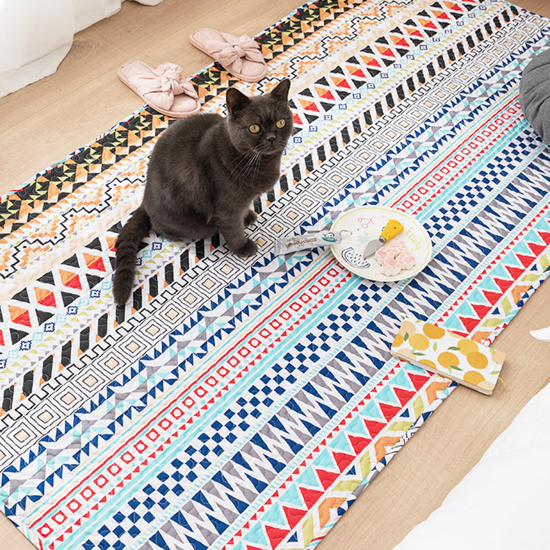 Avtoit | Comfort Western Rug Multicolored Floral Printed Rug Non-Slip Pet-Friendly Rug for Room