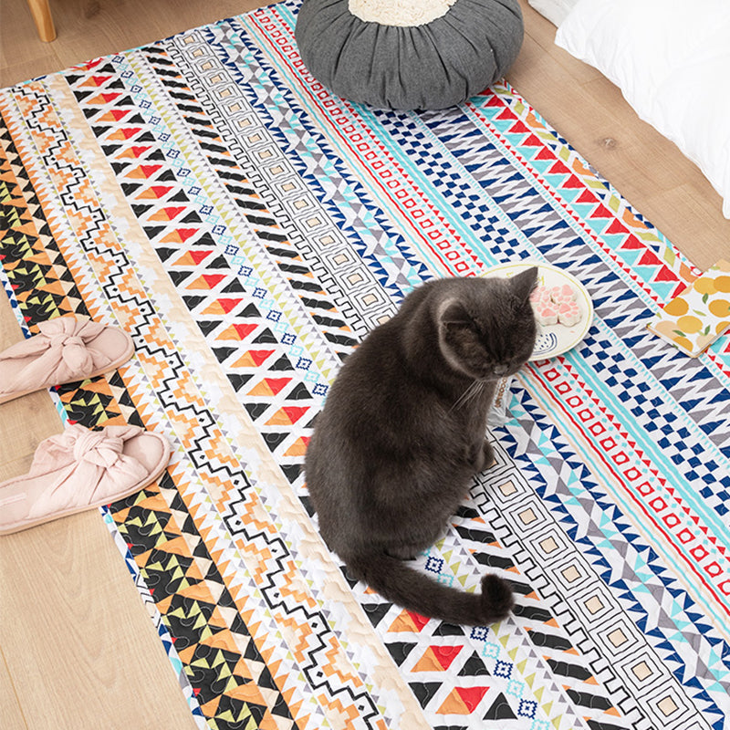 Avtoit | Comfort Western Rug Multicolored Floral Printed Rug Non-Slip Pet-Friendly Rug for Room