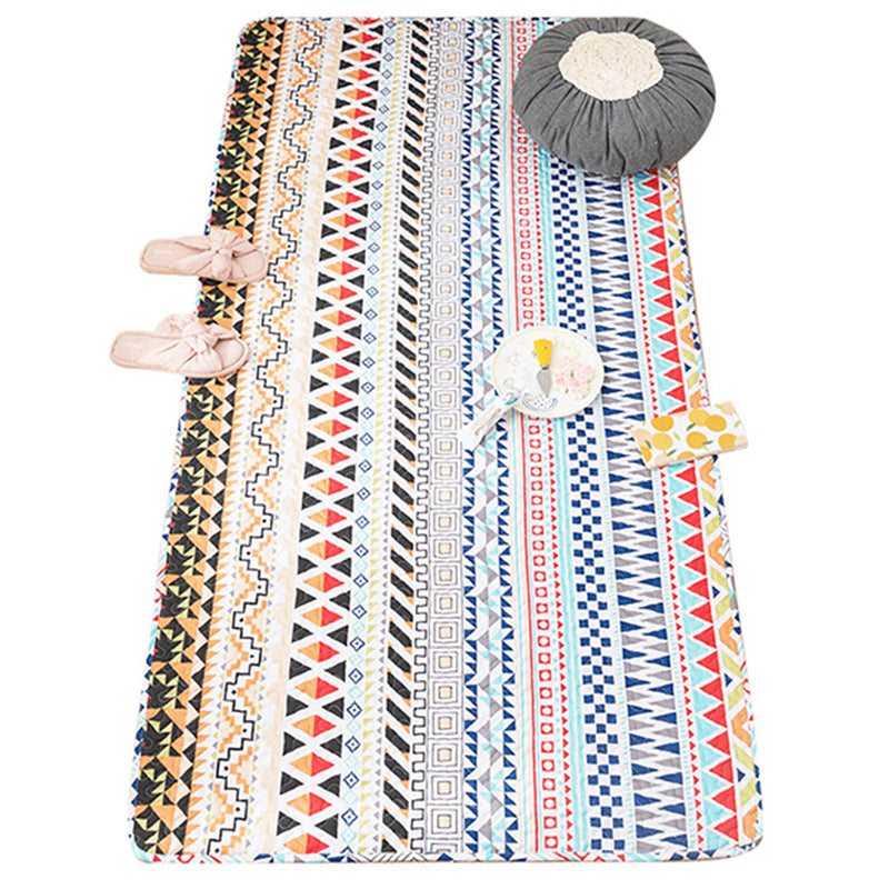 Avtoit | Comfort Western Rug Multicolored Floral Printed Rug Non-Slip Pet-Friendly Rug for Room