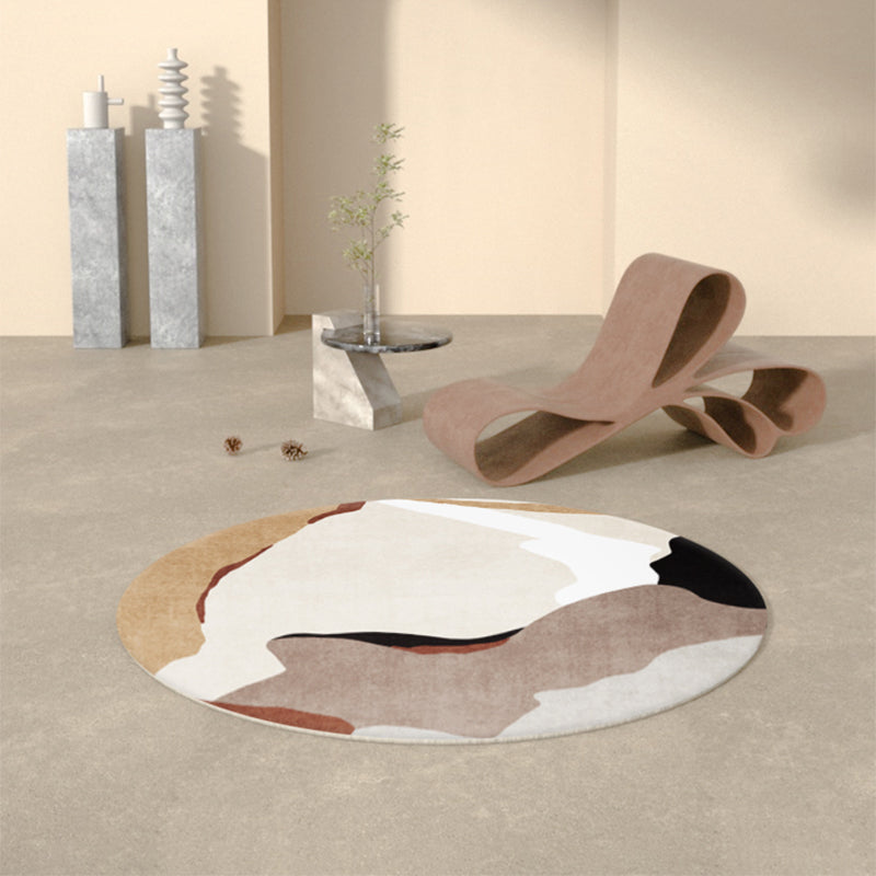 Avtoit | Multi Color Home Decor Rug Trendy Abstract Printed Area Rug Polyester Non-Slip Backing Washable Rug