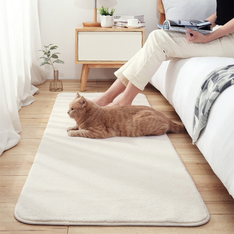 Avtoit | Relaxed Bedroom Rug Multicolored Simple Rug Lambswool Non-Slip Back Easy to Care for Washable Indoor Rug