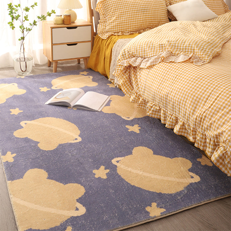 Avtoit | Beautiful children's room carpet Multicolored cartoon print area rug synthetic non-slip backing pet-friendly carpet