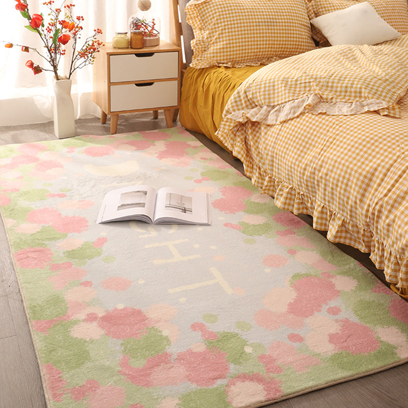 Avtoit | Beautiful children's room carpet Multicolored cartoon print area rug synthetic non-slip backing pet-friendly carpet