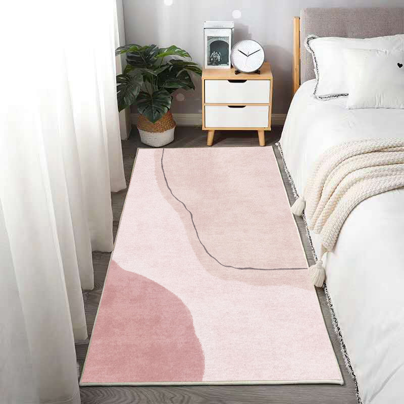 Avtoit | Relaxing abstract printed rug multicolored lambswool rug non-slip backing pet-friendly washable rug for rooms