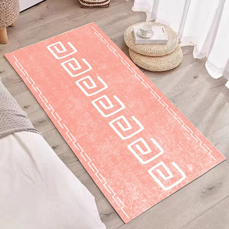 Avtoit | Relaxing abstract printed rug multicolored lambswool rug non-slip backing pet-friendly washable rug for rooms