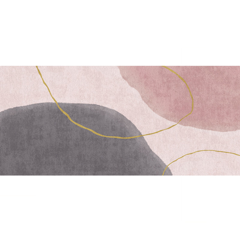 Avtoit | Relaxing abstract printed rug multicolored lambswool rug non-slip backing pet-friendly washable rug for rooms