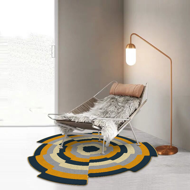 Avtoit | New Arrival Multicolored Nordic Rug Synthetic Geometric Pattern Rug Non-Slip Stain Resistant Rug for Bedroom