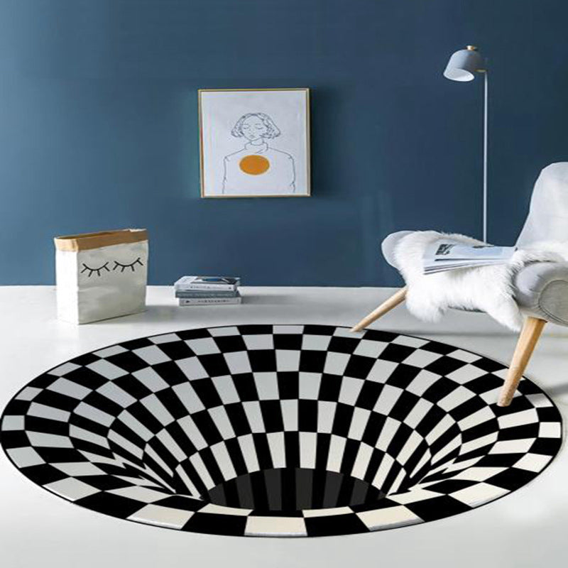 Avtoit | Multicolored unique carpet Synthetic 3D geometric print carpet non-slip backing pet-friendly carpet for bedroom