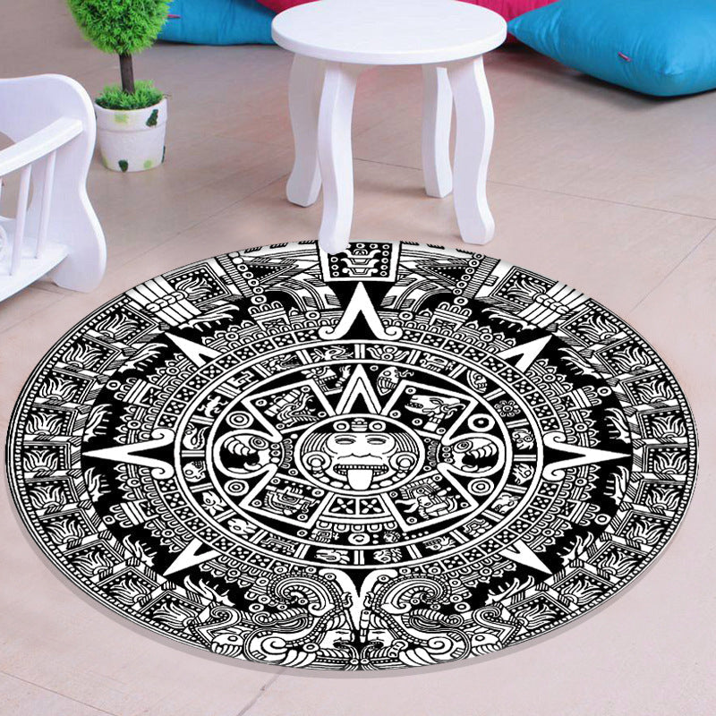 Avtoit | Multicolored unique rug Synthetic 3D geometric print rug non-slip backing pet-friendly rug for bedroom