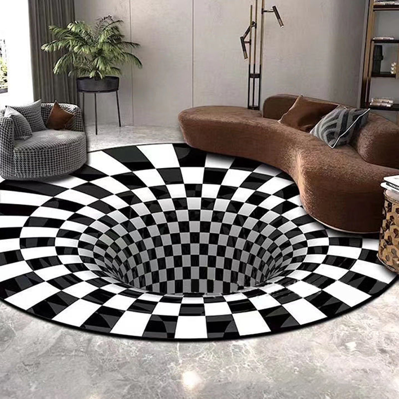 Avtoit | Scandinavian decorative carpet Multicolored 3D check carpet Polypropylene Easy care Machine washable carpet