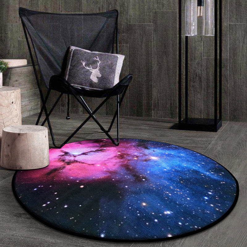 Avtoit | Multicolored novelty carpet polyester 3D starry sky rug non-slip machine washable easy care carpet for children