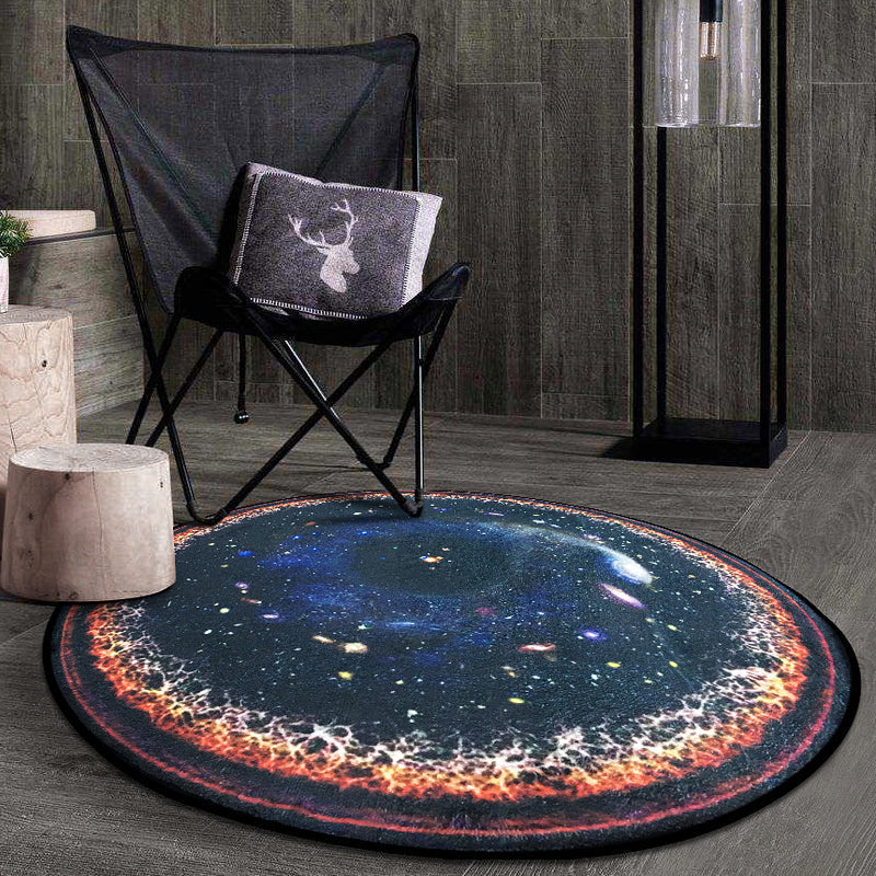 Avtoit | Multicolored novelty carpet polyester 3D starry sky rug non-slip machine washable easy care carpet for children