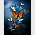 Avtoit | New Butterfly Pattern Rug Multicolored Polyester Rug Non-slip Underlay Machine Washable Indoor Rug for Living Room