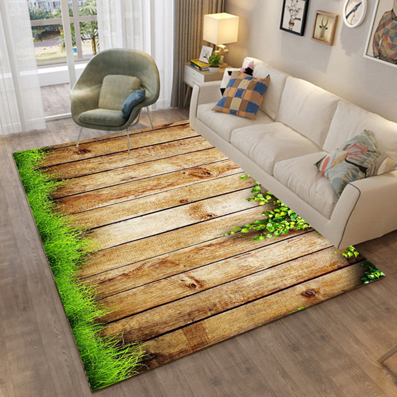 Avtoit | Colorful Relaxation Area Rug Cotton Blend Cartoon Pattern Indoor Rug Machine Washable Non-Slip Rug for Décor