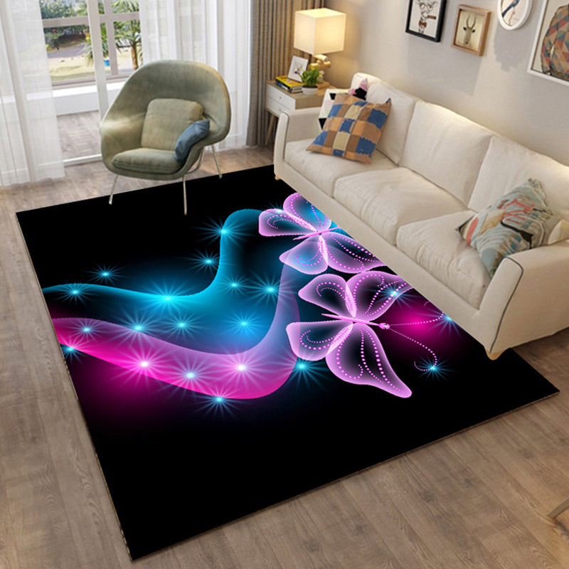Avtoit | Colorful Relaxation Area Rug Cotton Blend Cartoon Pattern Indoor Rug Machine Washable Non-Slip Rug for Décor