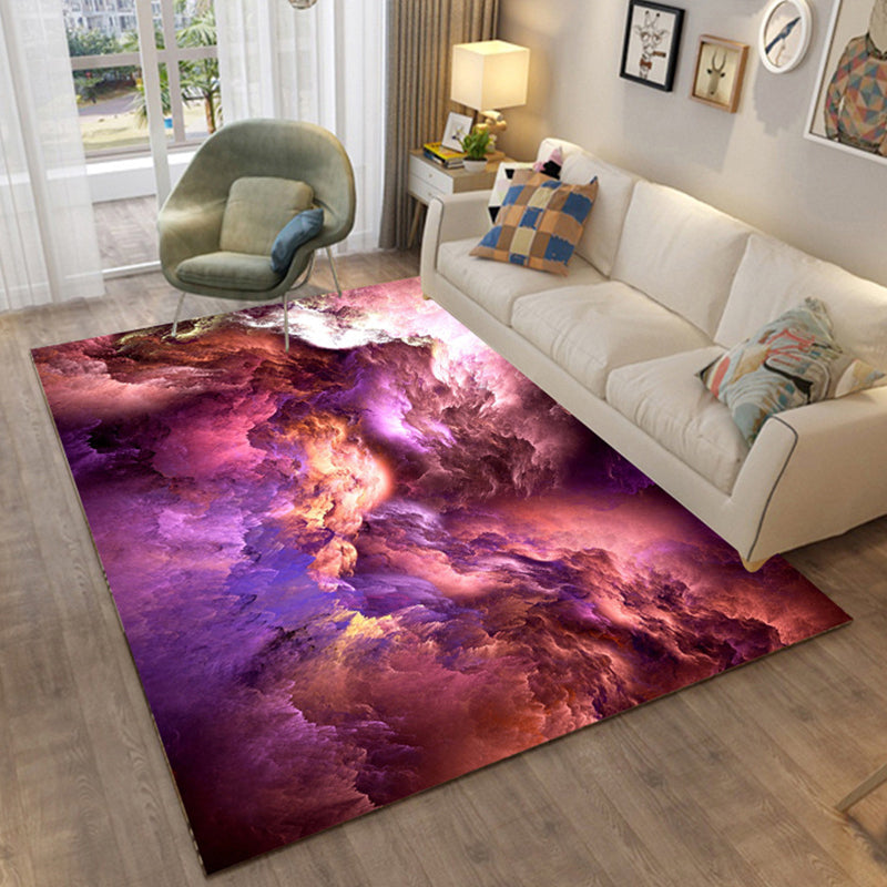 Avtoit | Colorful Relaxation Area Rug Cotton Blend Cartoon Pattern Indoor Rug Machine Washable Non-Slip Rug for Décor