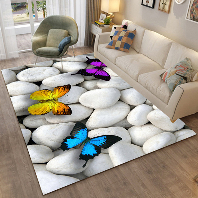 Avtoit | Colorful Relaxation Area Rug Cotton Blend Cartoon Pattern Indoor Rug Machine Washable Non-Slip Rug for Décor