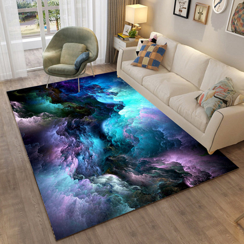 Avtoit | Colorful Relaxation Area Rug Cotton Blend Cartoon Pattern Indoor Rug Machine Washable Non-Slip Rug for Décor