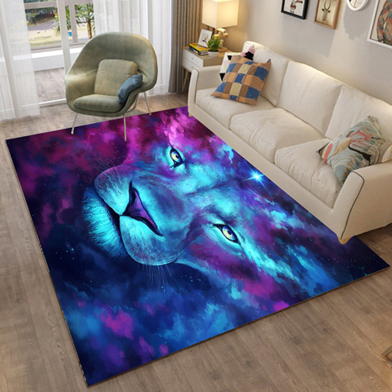 Avtoit | Colorful Relaxation Area Rug Cotton Blend Cartoon Pattern Indoor Rug Machine Washable Non-Slip Rug for Décor