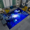 Avtoit | Multicolored novelty rug synthetic starry sky area rug non-slip backing pet-friendly rug for the living room