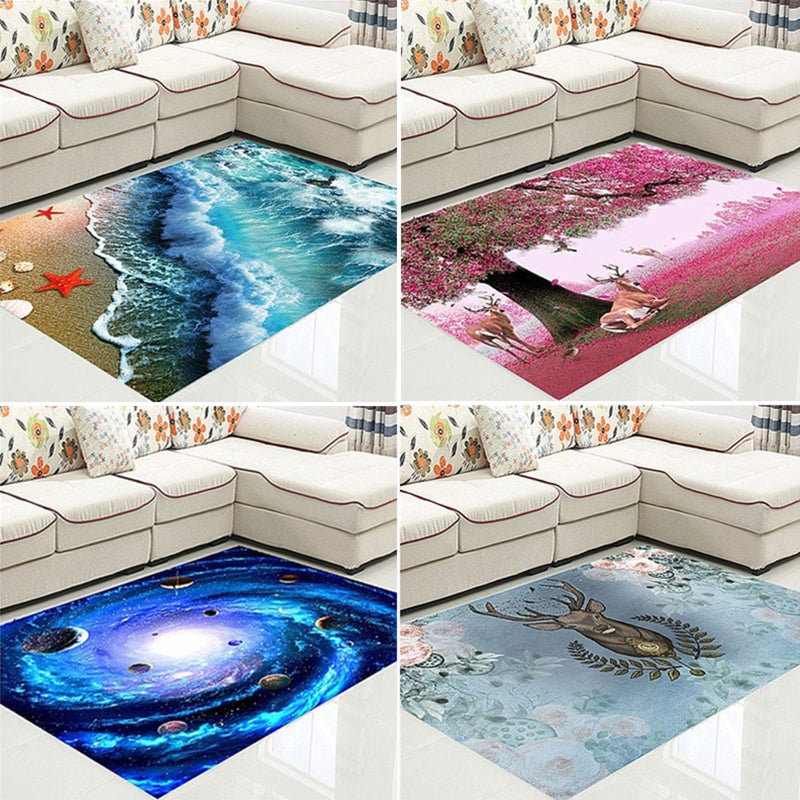 Avtoit | Funky Kids Rug Multicolor 3D Patterned Polyester Rug Washable Pet Friendly Easy Care Rug