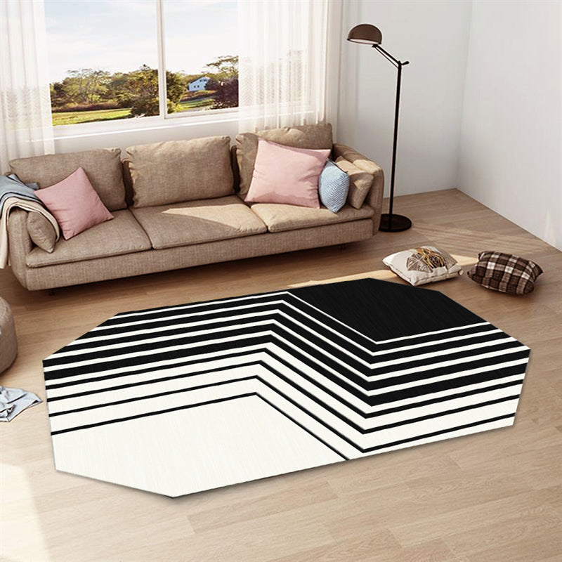 Avtoit | Casual abstract print rug Multicolor Polyester rug Non-slip underside Stain-resistant rug for living room