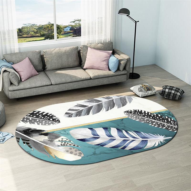 Avtoit | Casual abstract print rug Multicolor Polyester rug Non-slip underside Stain-resistant rug for living room