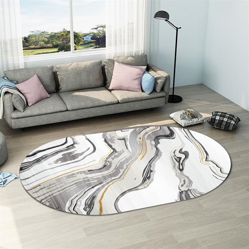 Avtoit | Casual abstract print rug Multicolor Polyester rug Non-slip underside Stain-resistant rug for living room