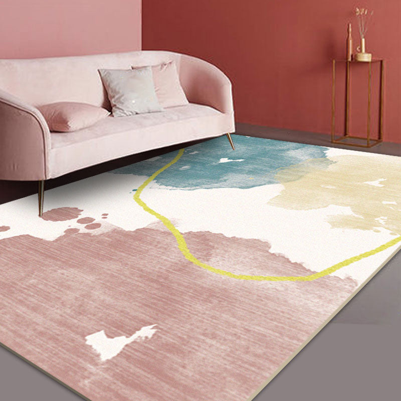Avtoit | Classic Living Room Carpet Multicolor Color Block Rug Blended Fabric Pet Friendly Easy Care Rug